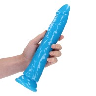 RealRock Glow Slim Dildo Neon Blue