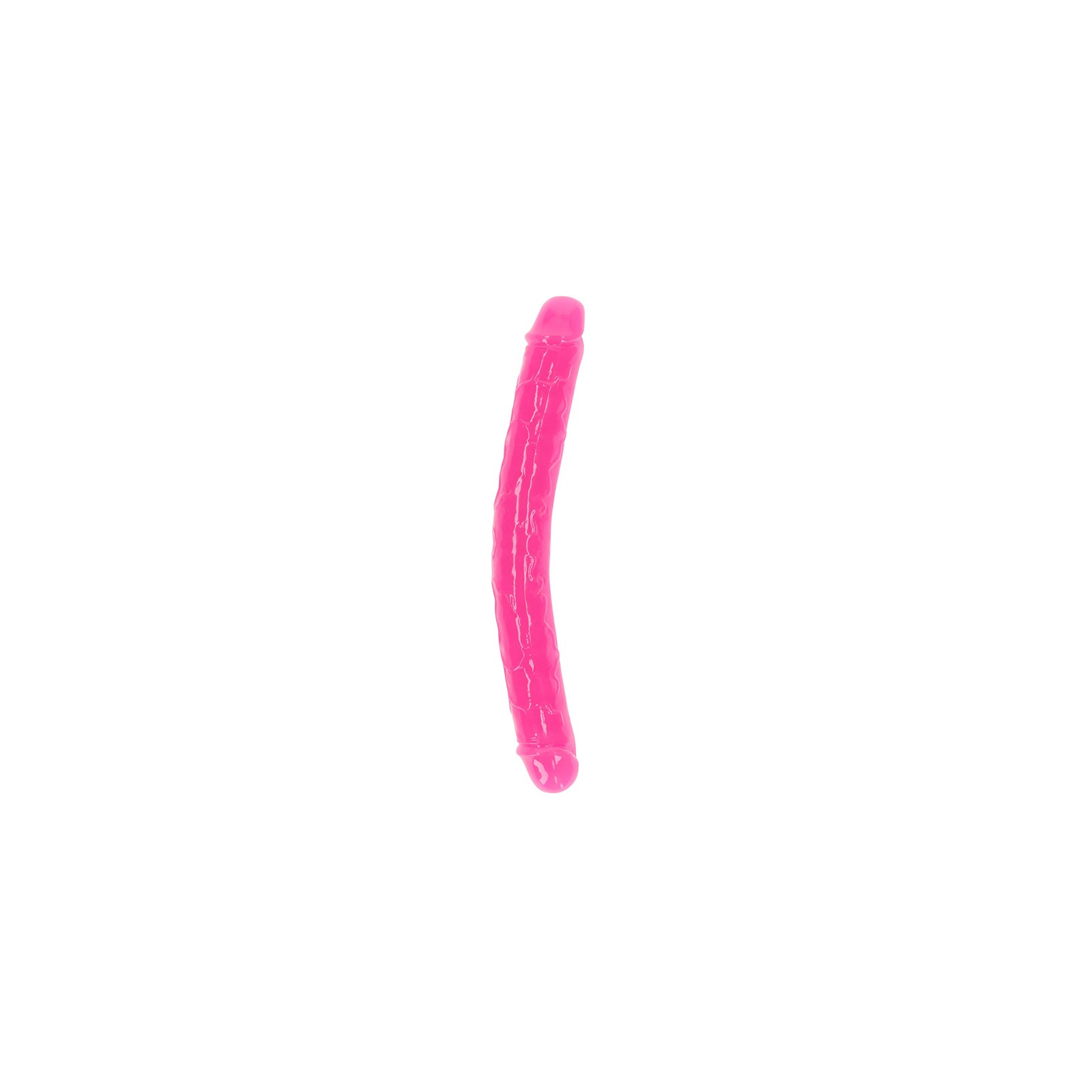 RealRock Glow in the Dark Double Dong 12 in. Neon Pink