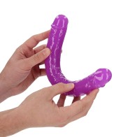 RealRock Glow in the Dark Double Dong 12 in. Neon Purple