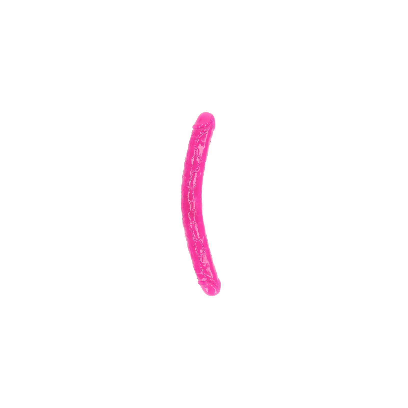 RealRock Glow in the Dark Double Dong 15 in. Neon Pink