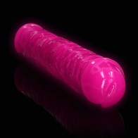 RealRock Glow in the Dark Double Dong 15 in. Neon Pink