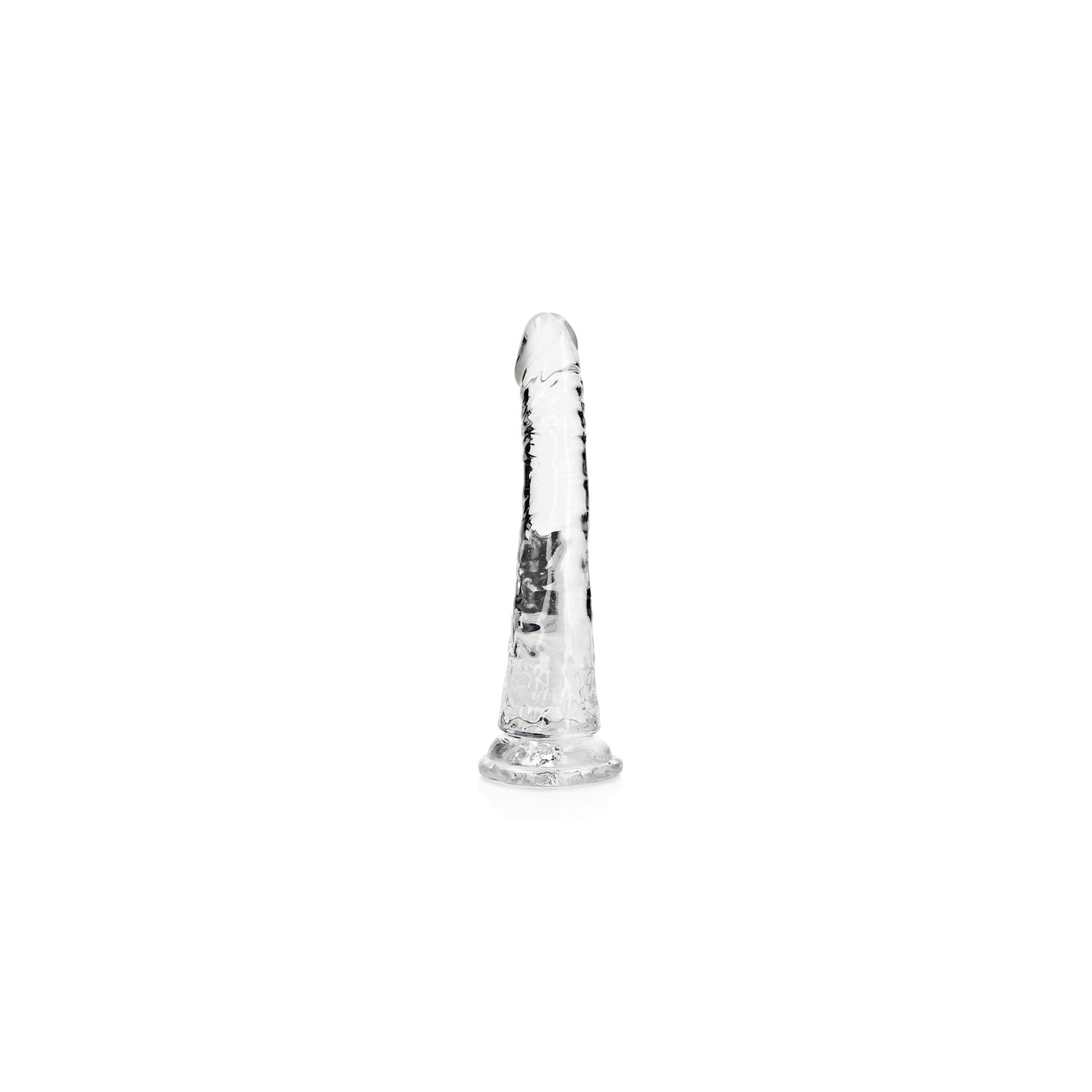 Dildo Slim 7in Transparente RealRock - Placer Definitivo