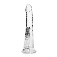 Dildo Slim 7in Transparente RealRock - Placer Definitivo