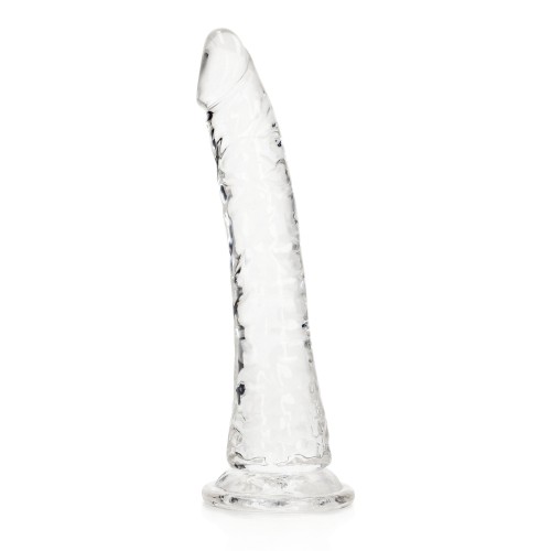 Dildo Slim 7in Transparente RealRock - Placer Definitivo