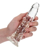 Dildo Slim 7in Transparente RealRock - Placer Definitivo