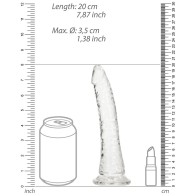 Dildo Slim 7in Transparente RealRock - Placer Definitivo