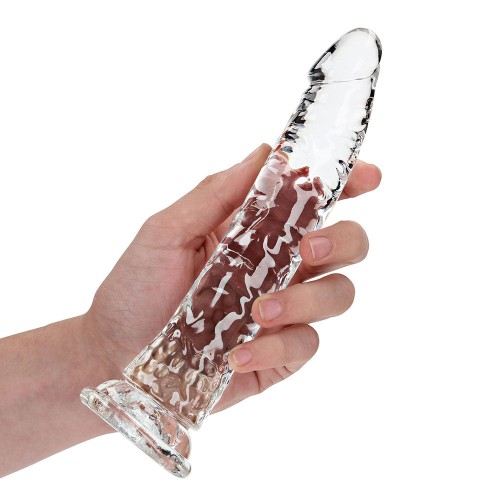 RealRock Crystal Clear Slim 8 Inch Dildo