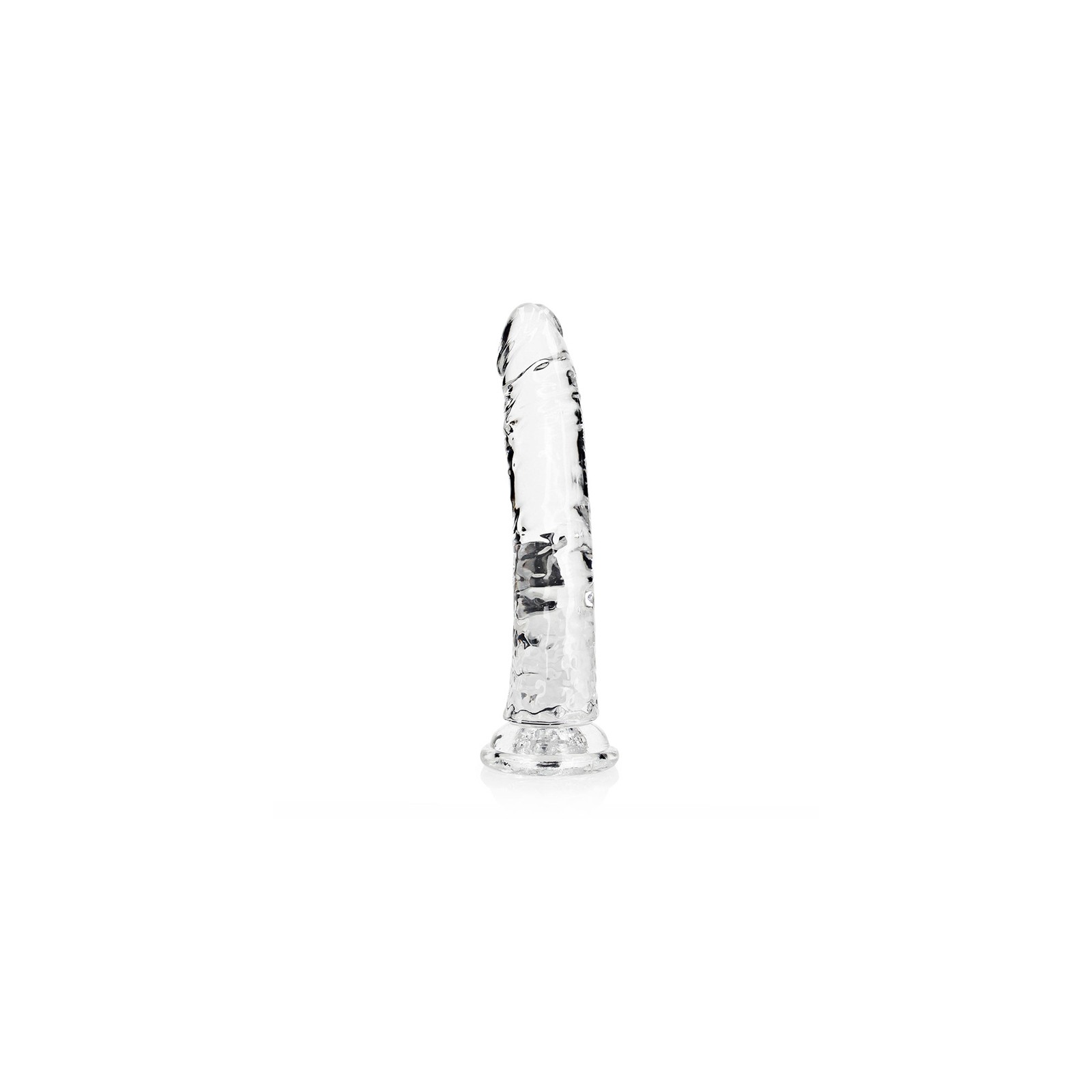 RealRock Crystal Clear Slim Dildo 9 in.