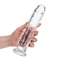 Dildo Transparente RealRock de 9 Pulgadas para el Placer Definitivo