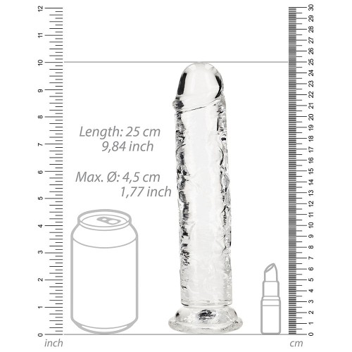 Dildo Transparente RealRock de 9 Pulgadas para el Placer Definitivo