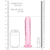 Dildo Recto de Vidrio RealRock Crystal Clear