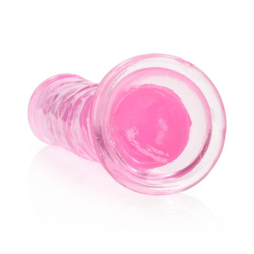 Dildo Recto Cristal Claro RealRock 8 in. Rosa