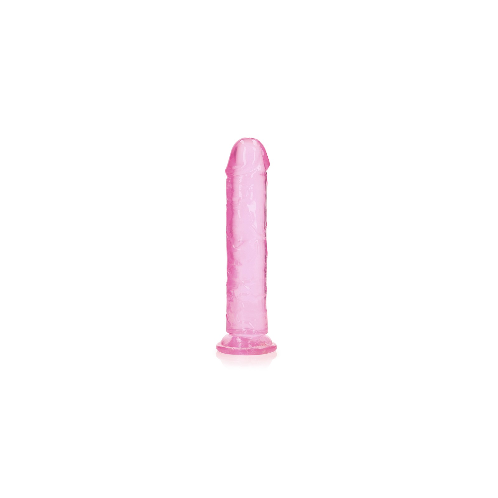 Dildo Recto Transparente RealRock Rosa