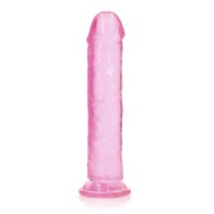 Dildo Recto Transparente RealRock Rosa