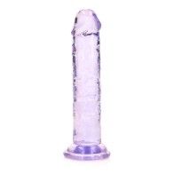 RealRock Dildo Recto Transparente de 6 Pulgadas - Seguro para el Cuerpo