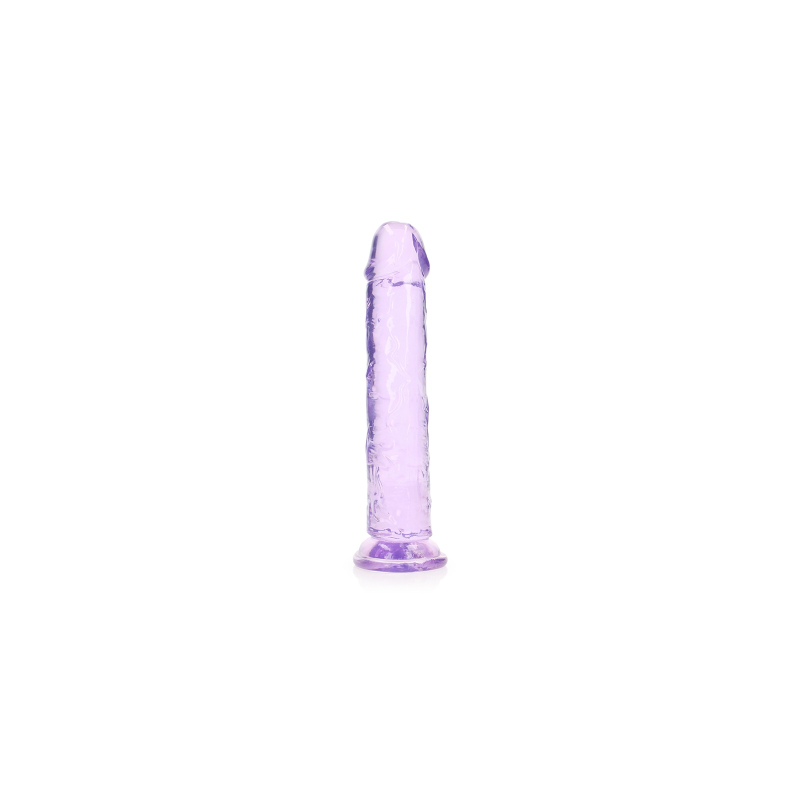 Dildo Transparente RealRock de 9 Pulgadas en Púrpura - Placer Supremo