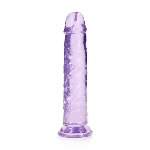 Dildo Transparente RealRock de 9 Pulgadas en Púrpura - Placer Supremo