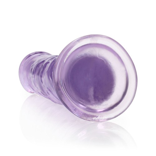 Dildo Transparente RealRock de 9 Pulgadas en Púrpura - Placer Supremo