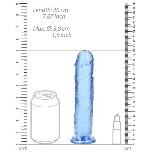 Dildo de Cristal Recto RealRock - Asombrosa Claridad