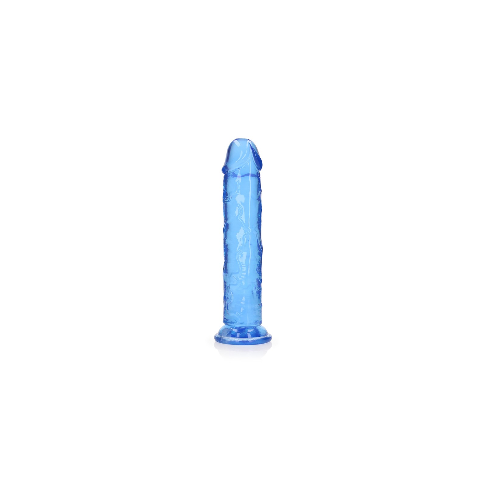 Dildo Transparente RealRock de 11 in. Azul