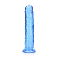 RealRock Crystal Clear 11 in. Dildo Blue