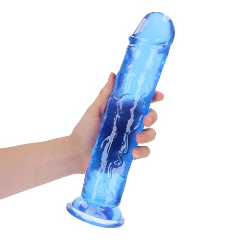 RealRock Crystal Clear 11 in. Dildo Blue