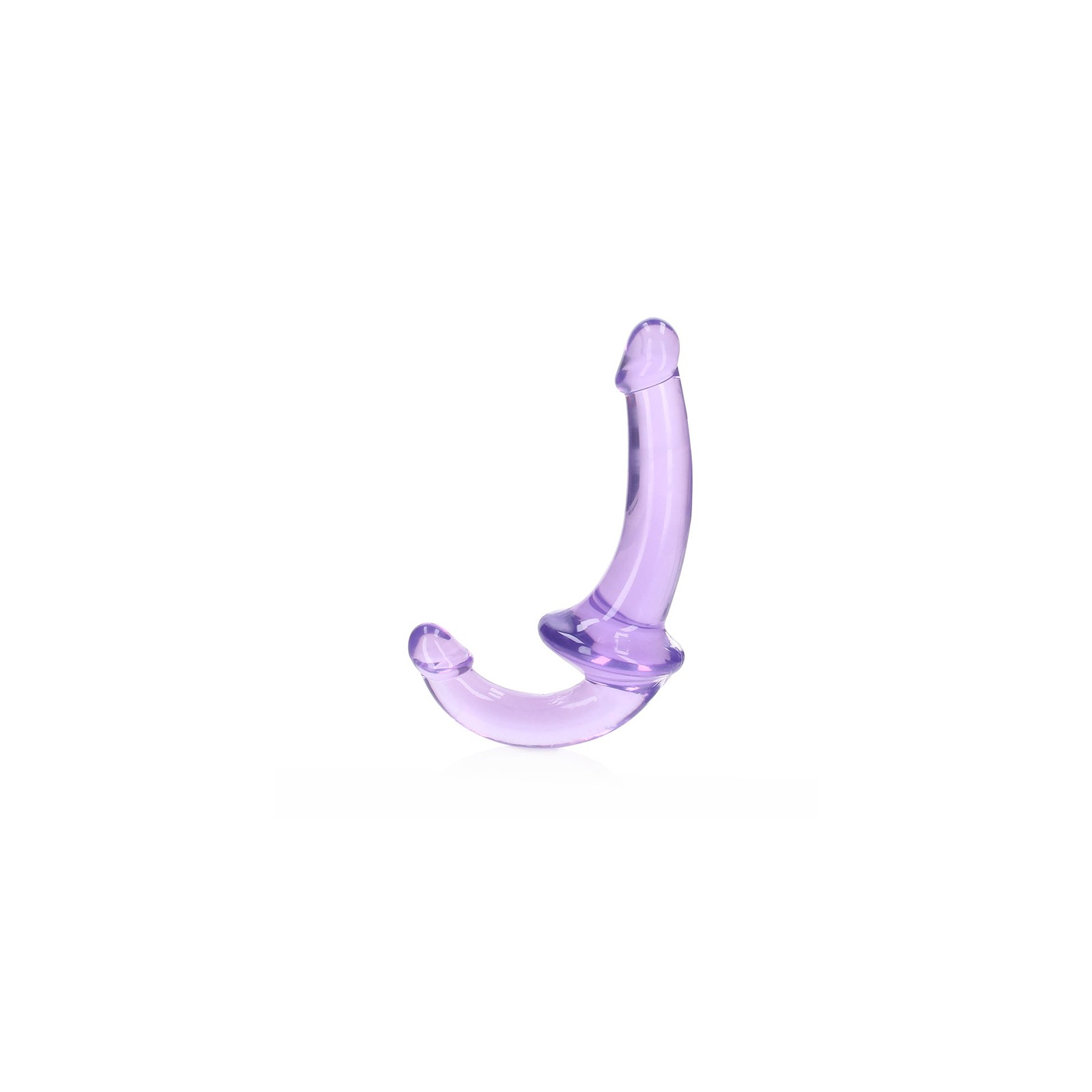 Dildo Strapless Cristal Claro RealRock 6 in. - Morado