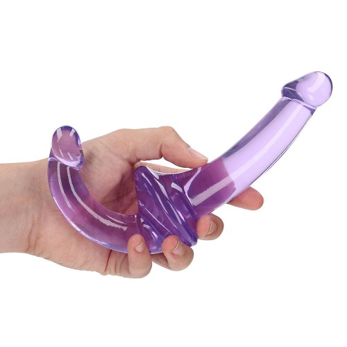 RealRock Crystal Clear 6 in. Strapless Strap-On Dildo - Purple