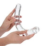 Dildo Doble Crystal Clear RealRock - Placer Inigualable