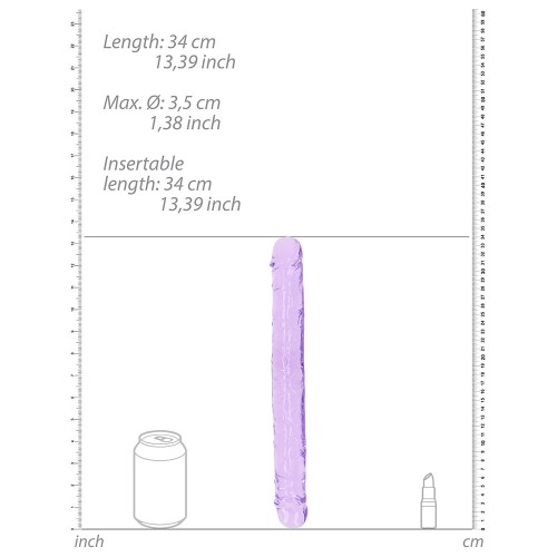 RealRock Crystal Clear Double Dong 13 in.