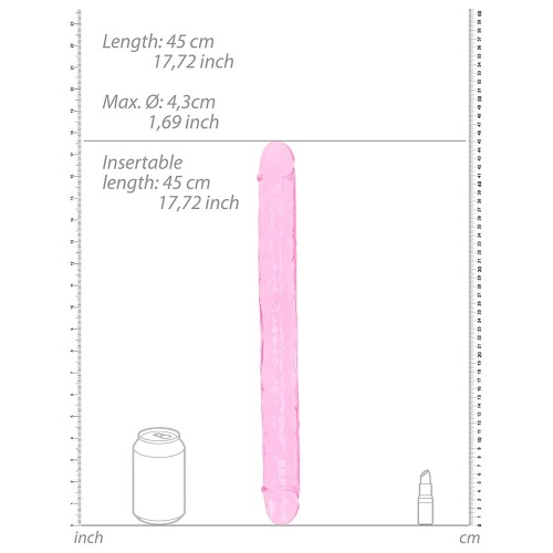 Dildo Doble Crystal Clear RealRock