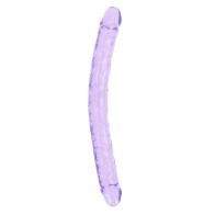 Dildo Doble de Vidrio RealRock Crystal Clear