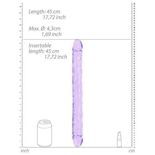 Dildo Doble de Vidrio RealRock Crystal Clear