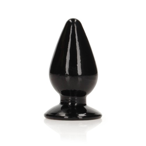 RealRock Crystal Clear Anal Plug Black 3.5 in