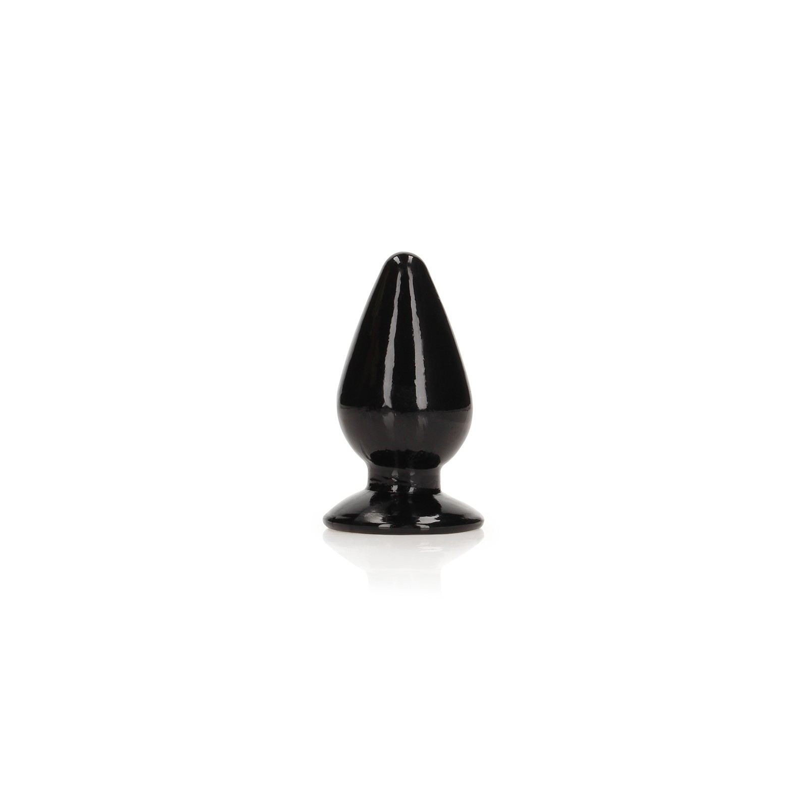 Plug Anal Transparente RealRock Crystal Clear Negro 3.5 in