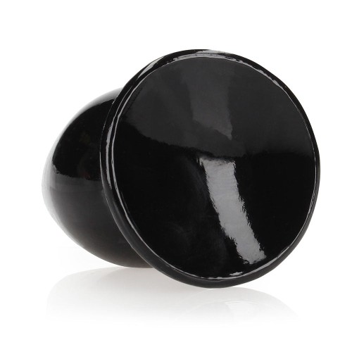 RealRock Crystal Clear Anal Plug Black 3.5 in