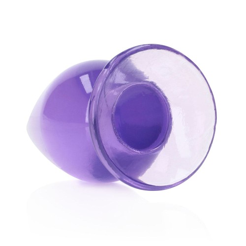 4.5 in. Crystal Clear Anal Plug in Purple