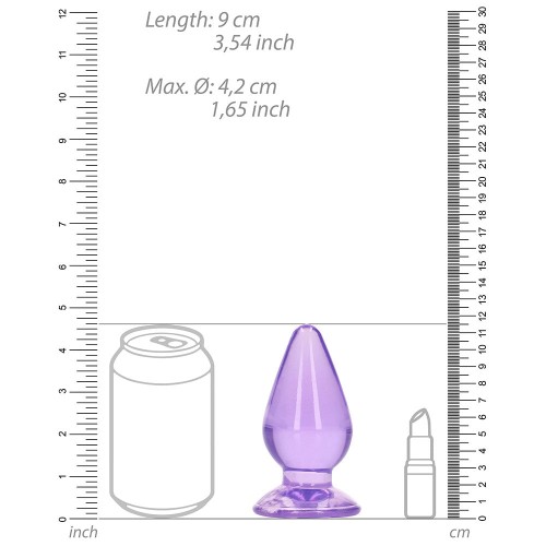 4.5 in. Crystal Clear Anal Plug in Purple