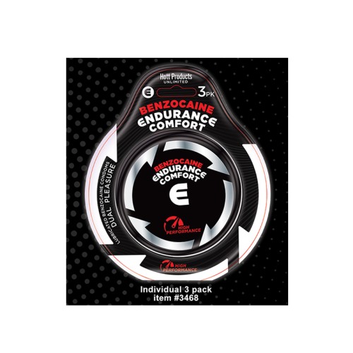 Condones Endurance Comfort con Benzocaína 3 Pack