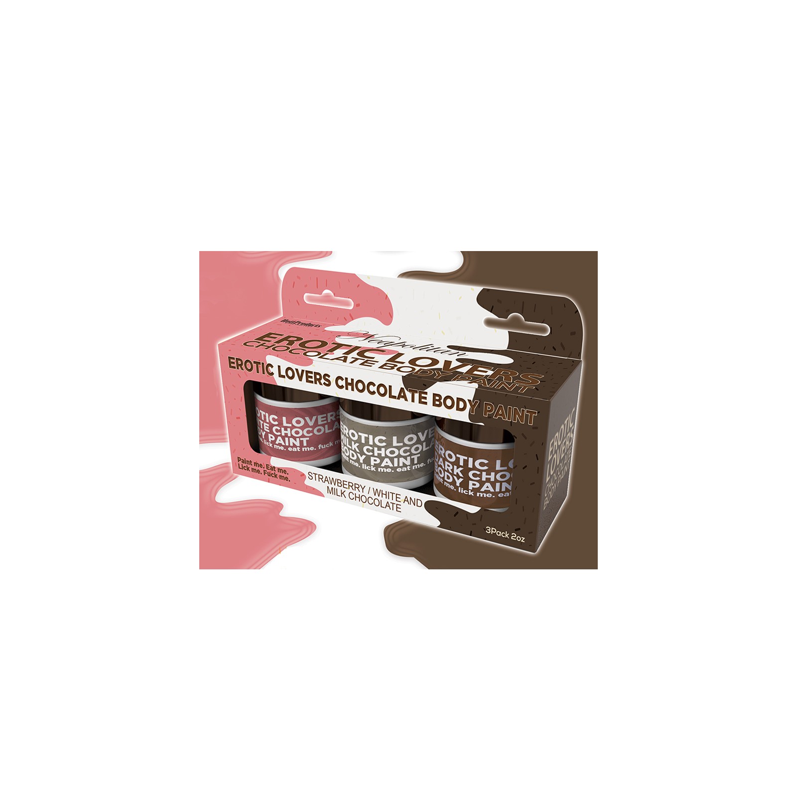 Pinturas Corporales de Chocolate Erótico 3 Pack