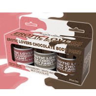 Pinturas Corporales de Chocolate Erótico 3 Pack