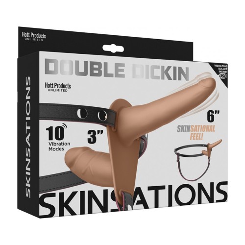 Skinsations Double Dickin Strap-On - Ultimate Vibrating Pleasure