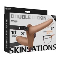 Skinsations Double Dickin Strap-On - Ultimate Vibrating Pleasure