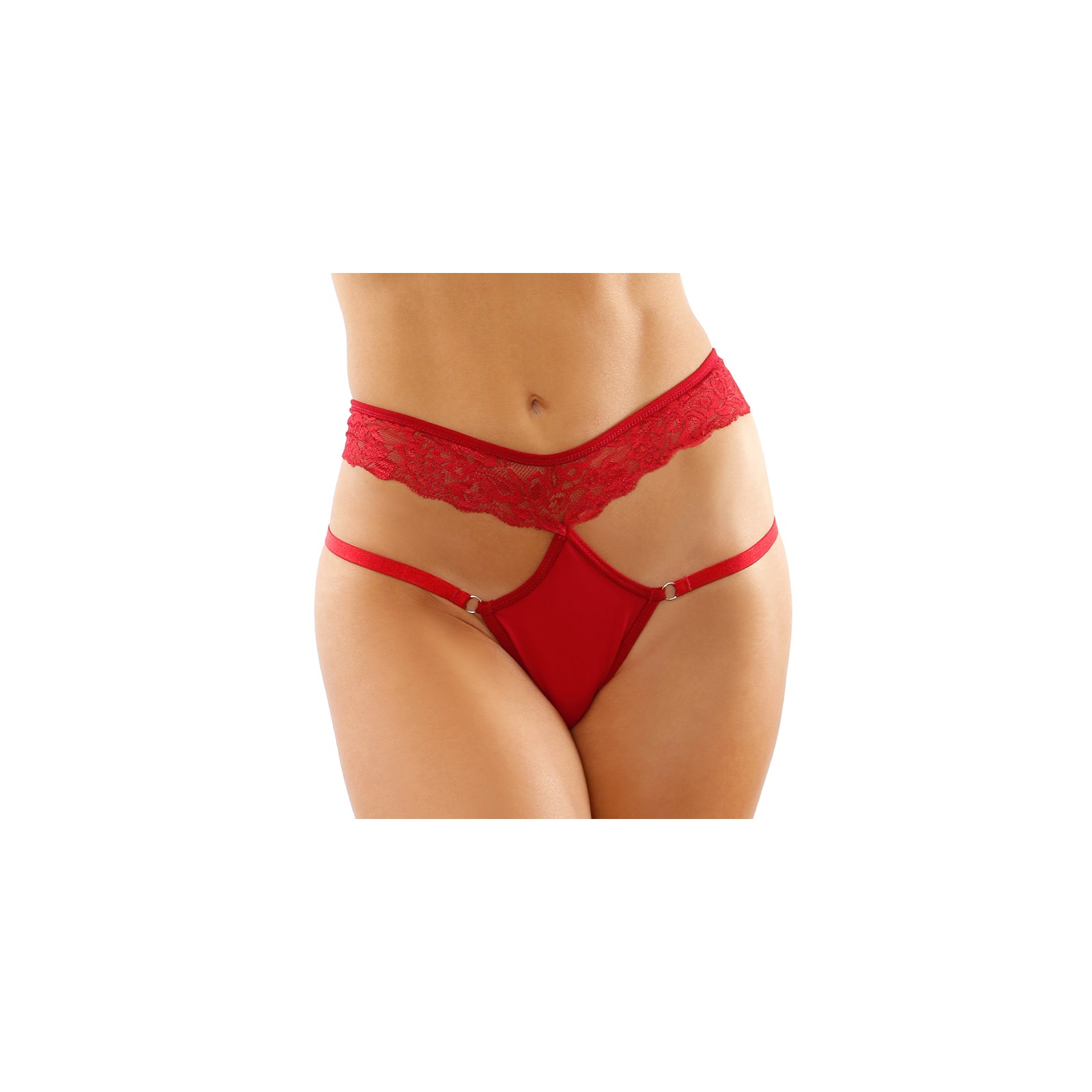 Ren Microfiber Double-Strap Panty Red - Alluring Design