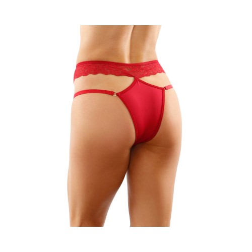 Ren Microfiber Double-Strap Panty Red - Alluring Design