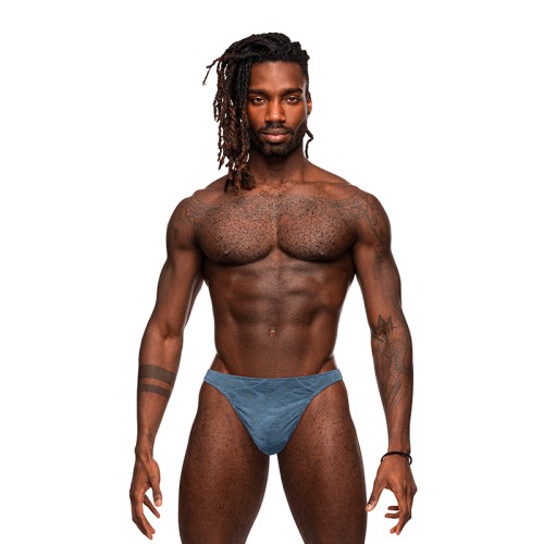 Male Power Inter-Mingle Bong V Thong Blue S/M - Comfort & Style