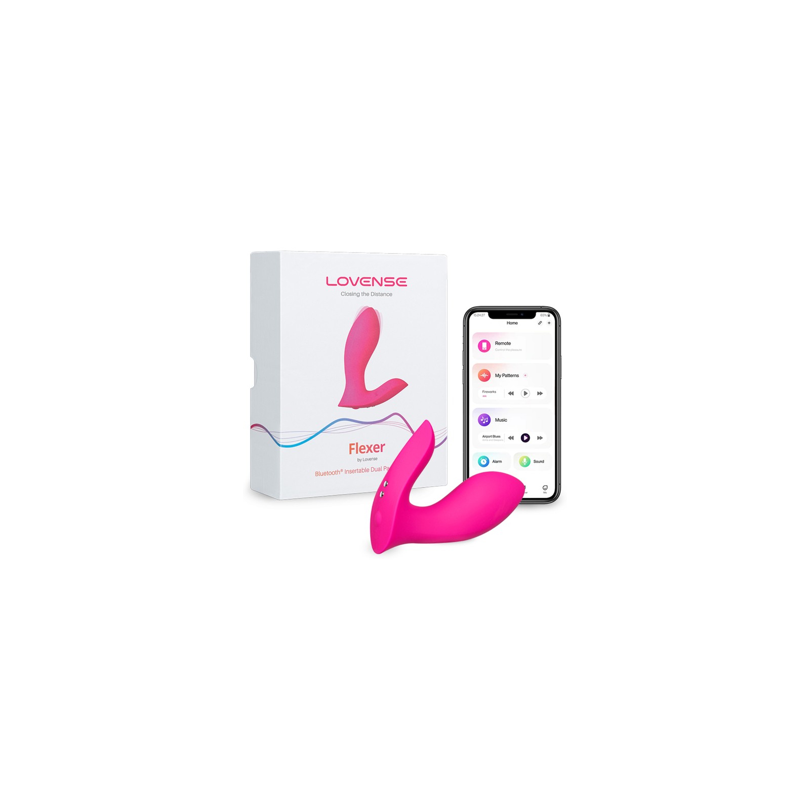 Lovense Flexer Vibrador Portátil Controlado por App para Parejas