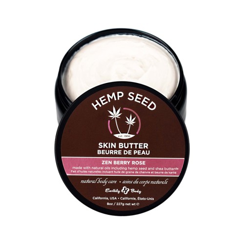 Mantequilla Hidratante de Semilla de Cáñamo Earthly Body Zen Berry Rose 8 oz