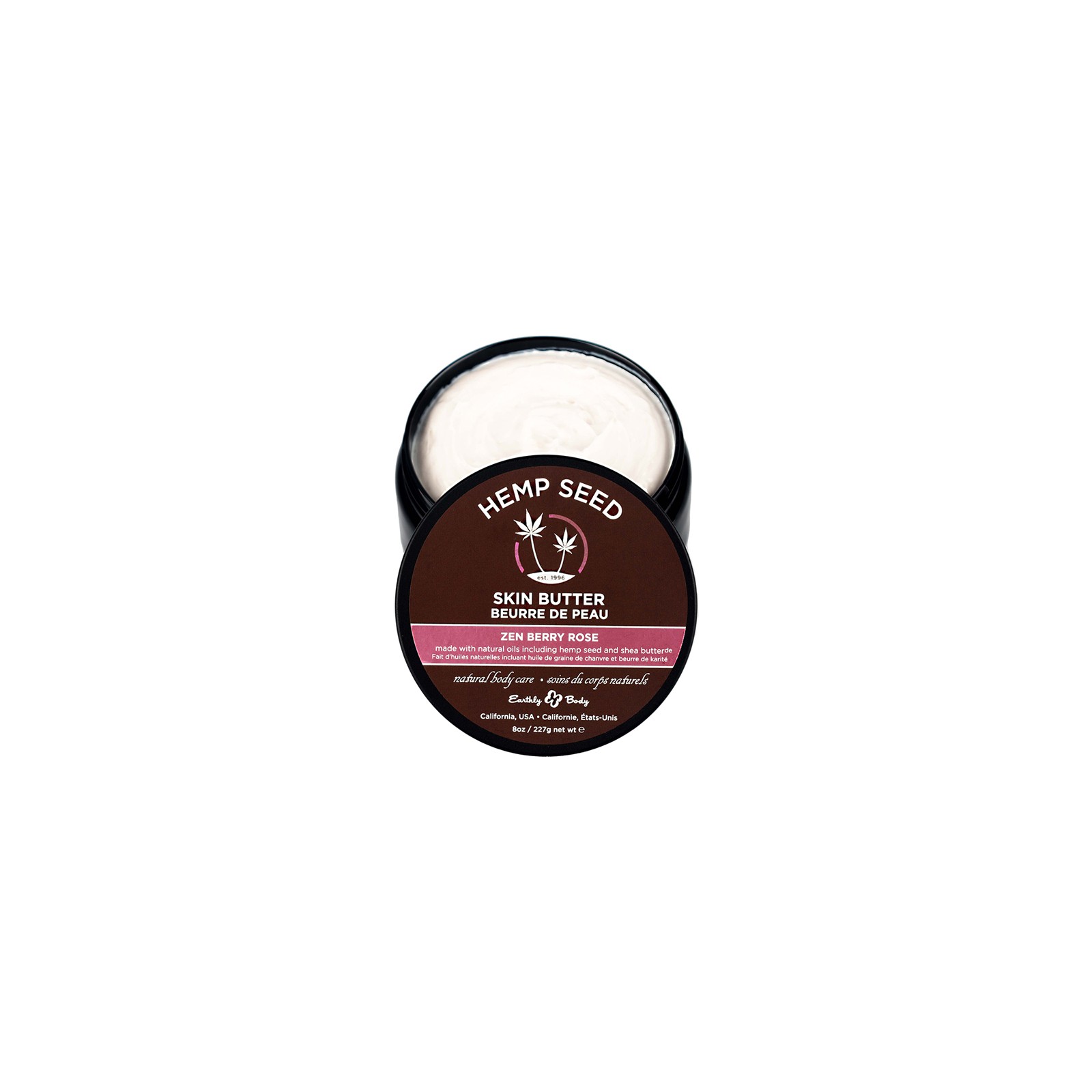 Earthly Body Hemp Seed Skin Butter Zen Berry Rose 8 oz