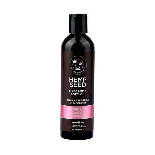 Aceite de Masaje de Semilla de Cáñamo Zen Berry Rose 8 oz.